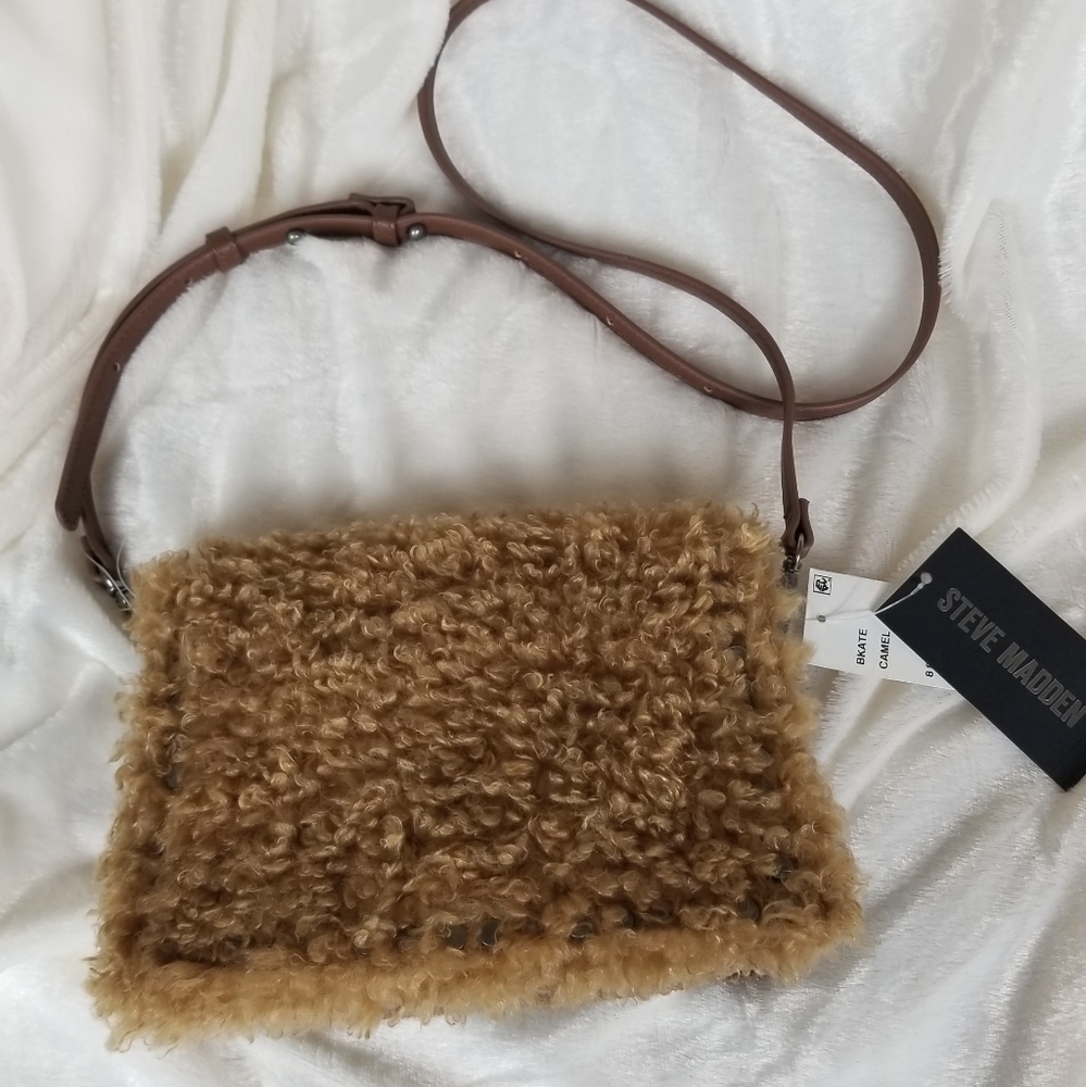 Steve Madden faux shearling crossbody bag